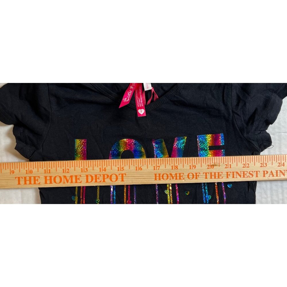 Cutie Patootie Rainbow Holographic Love Tee 7 - Picture 6 of 8